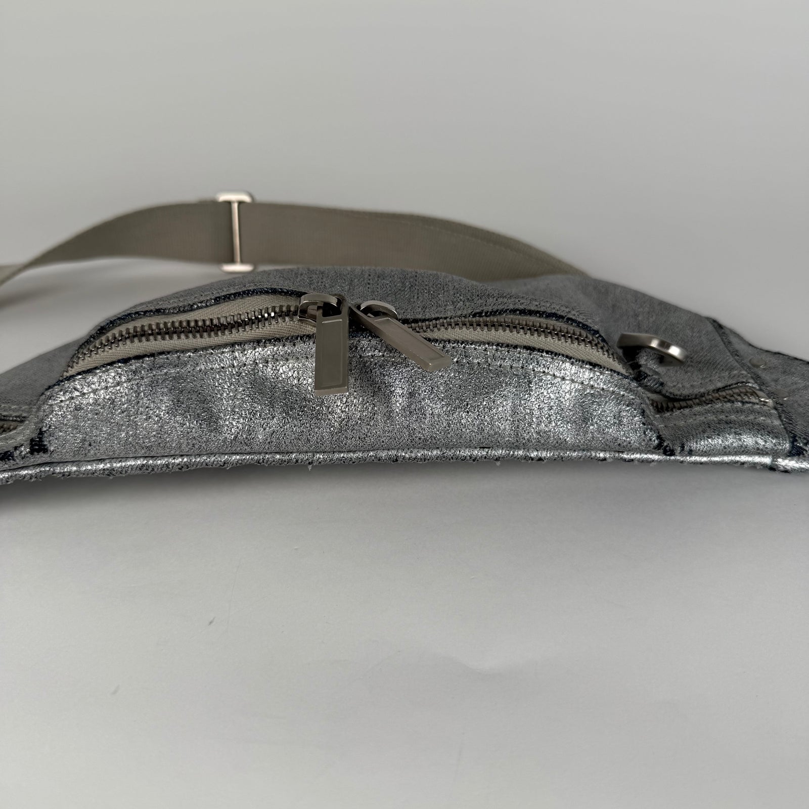 Rick Owens Waxed Metallic Belt Bag