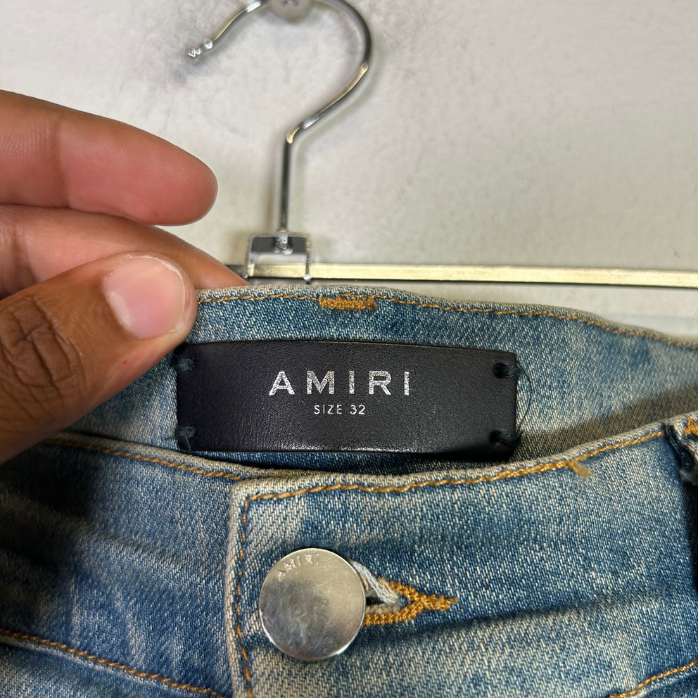 Amiri MX1 White Patch Lightwash Jeans
