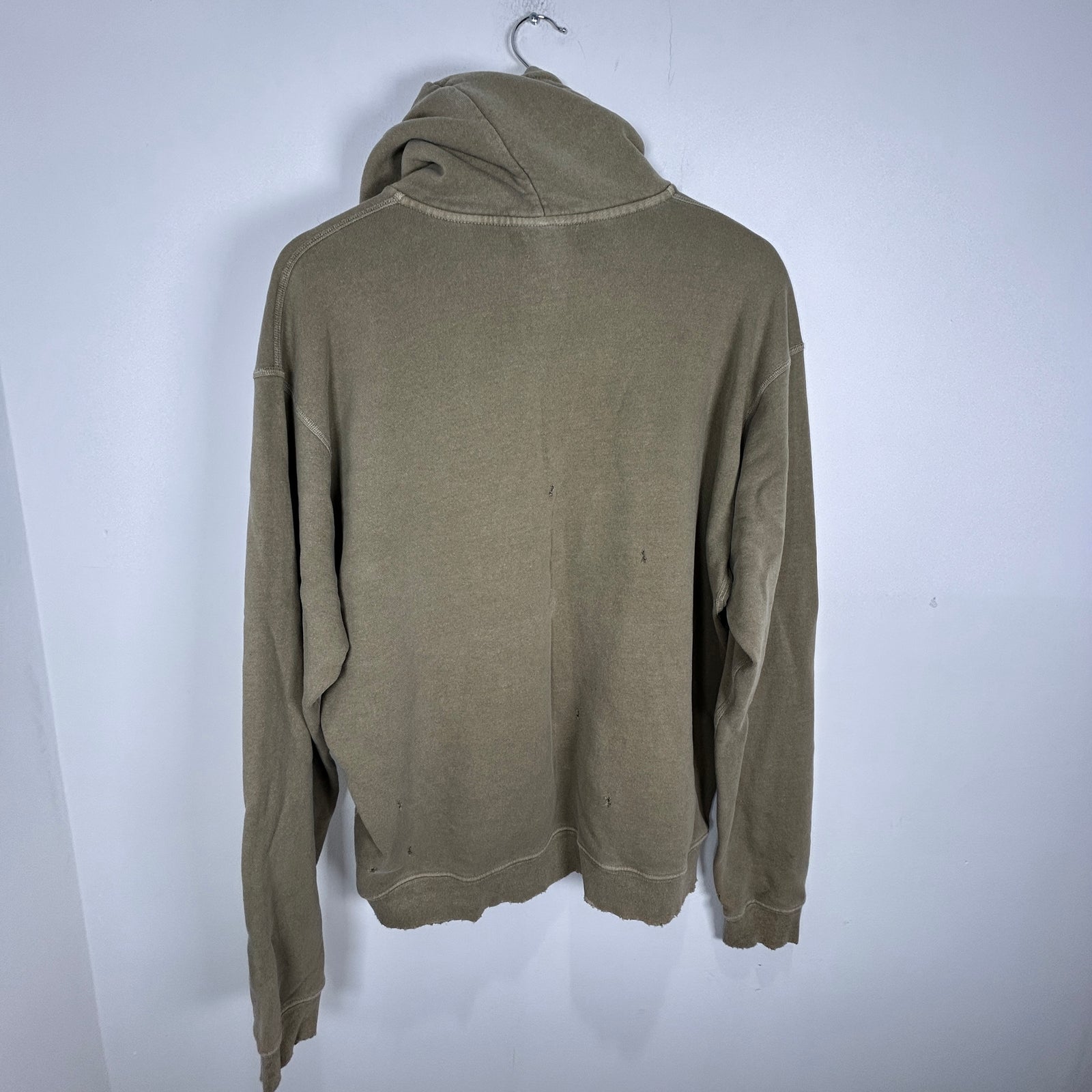 John Elliot Distressed Olive Hoodie Size 3