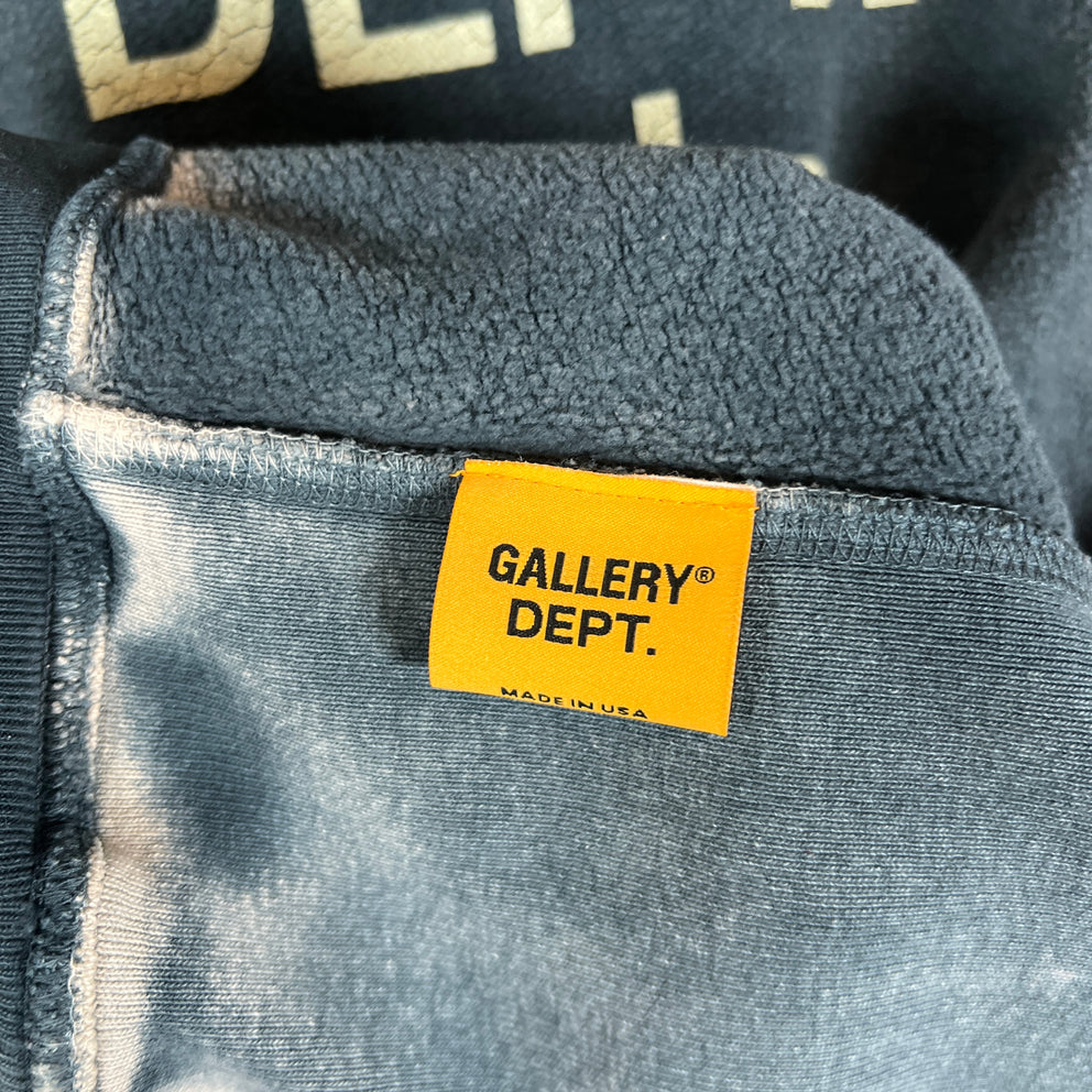 Gallery Dept Navy Reversible Logo Hoodie Size L