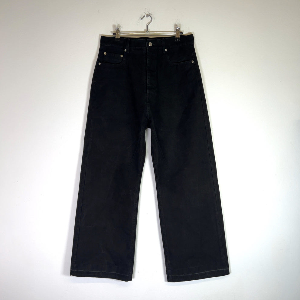 Rick Owens FW23 Moleskin Geth Wide-Cut Jeans