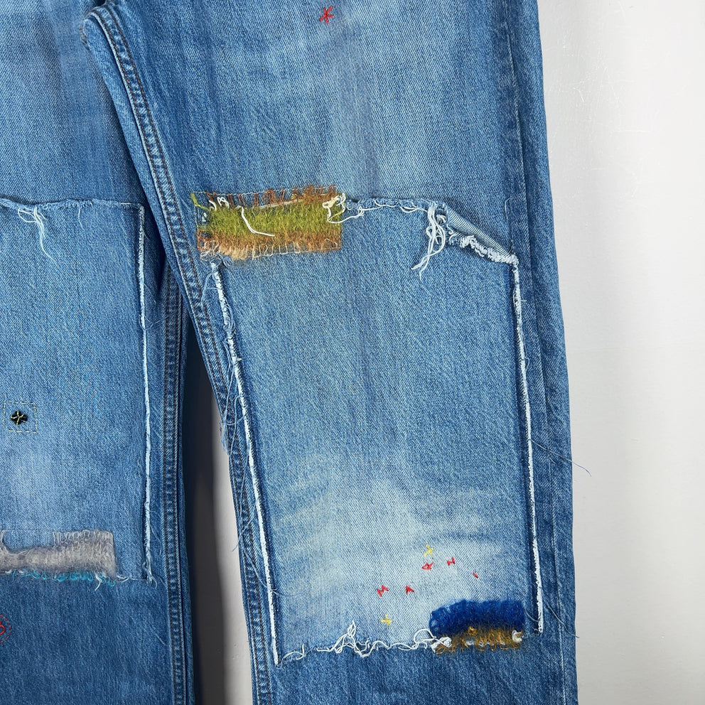 Marni Mohair Patchwork Denim Jeans