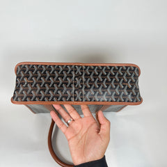 Goyard Black/Brown Goyardine Bourgogne Tote Bag