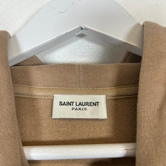 Saint Laurent Beige Logo Hoodie Size XXL