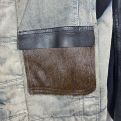 Rick Owens FW15 Fur Pocket Hybird Asymmetric Button Slave Jacket