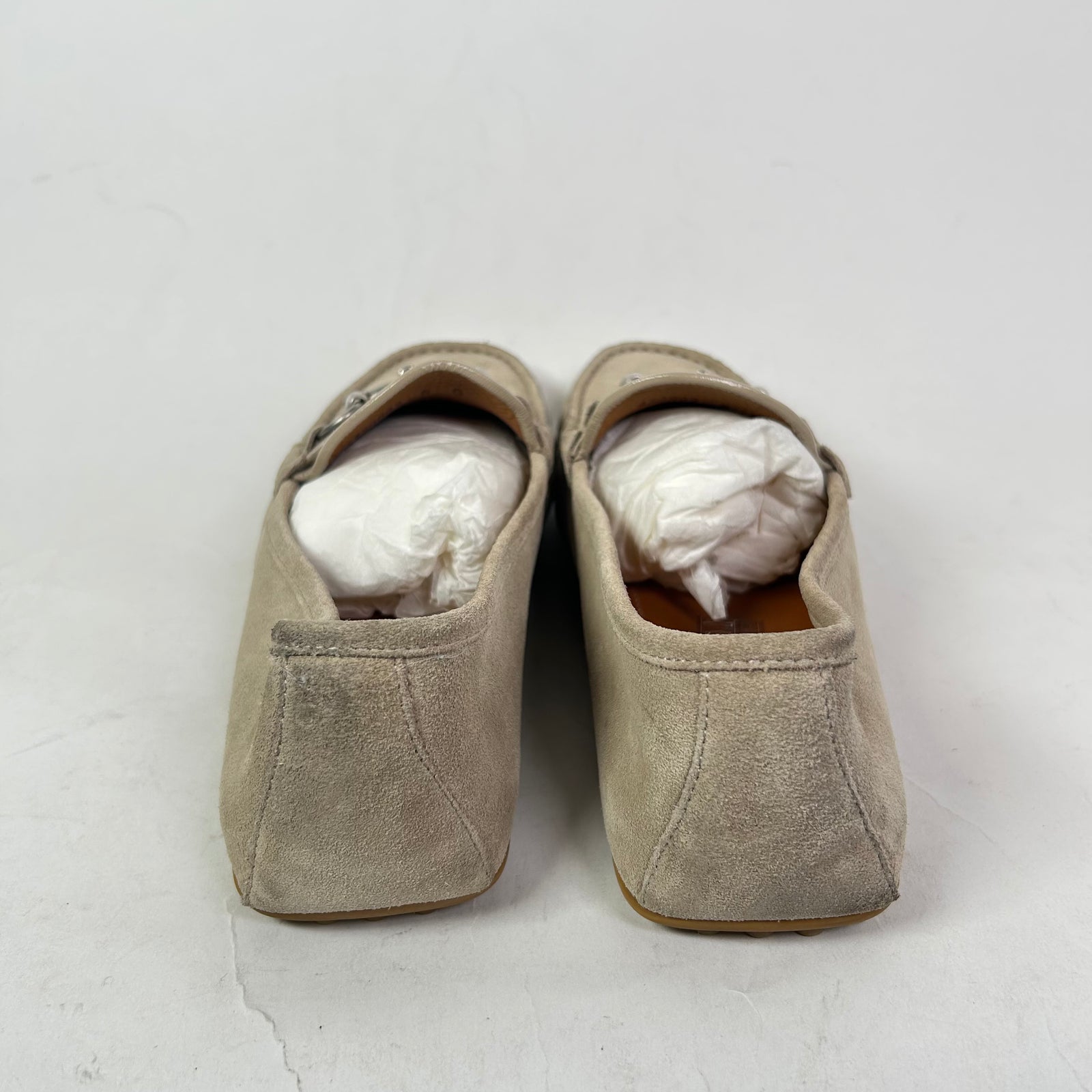 Gucci Beige Horsebit Suede Driving Loafers