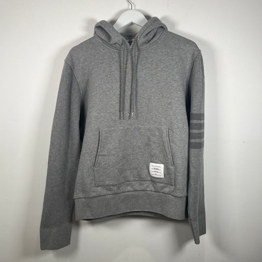 Thom Browne Grey 4-Bar Hoodie Size 3