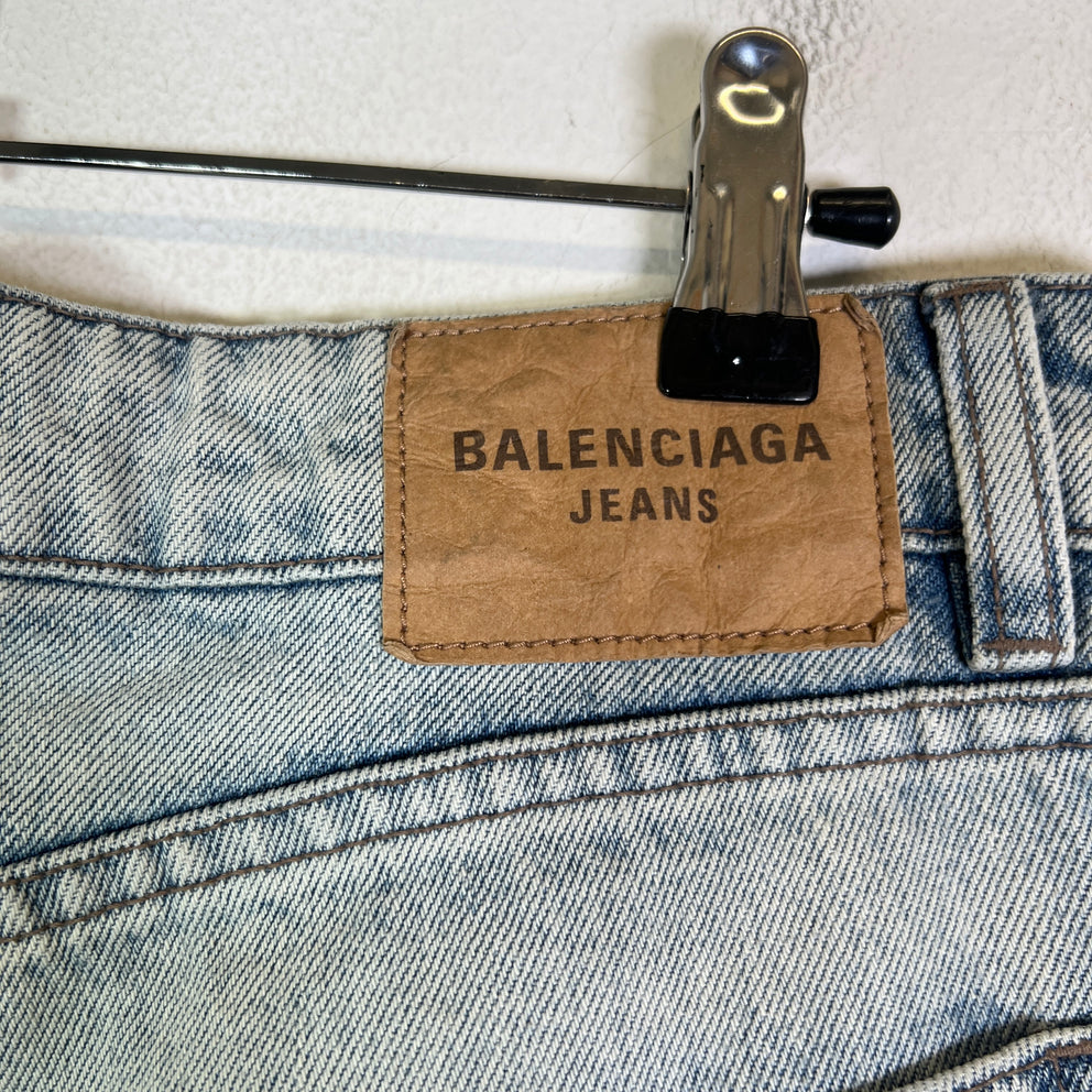 Balenciaga Lightwash 'O-Leg' Denim Jeans
