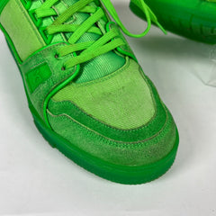 Louis Vuitton Green Canvas Trainers Size 8