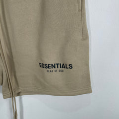 Essentials Khaki Logo Sweat-Shorts Size S