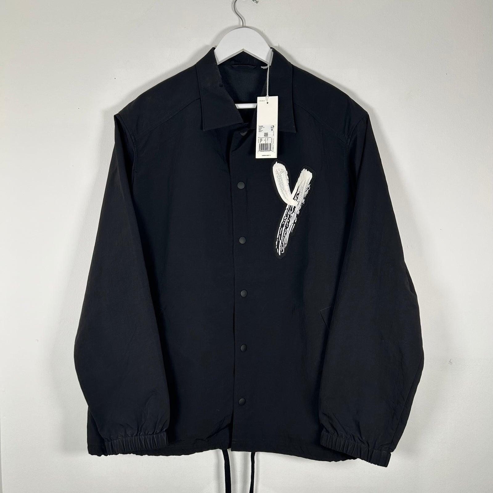 Y-3 Black 'Y' Windbreaker Jacket Size M