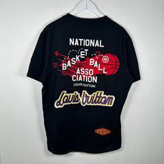 Louis Vuitton x NBA Black Patchwork Logo T-Shirt Size XL