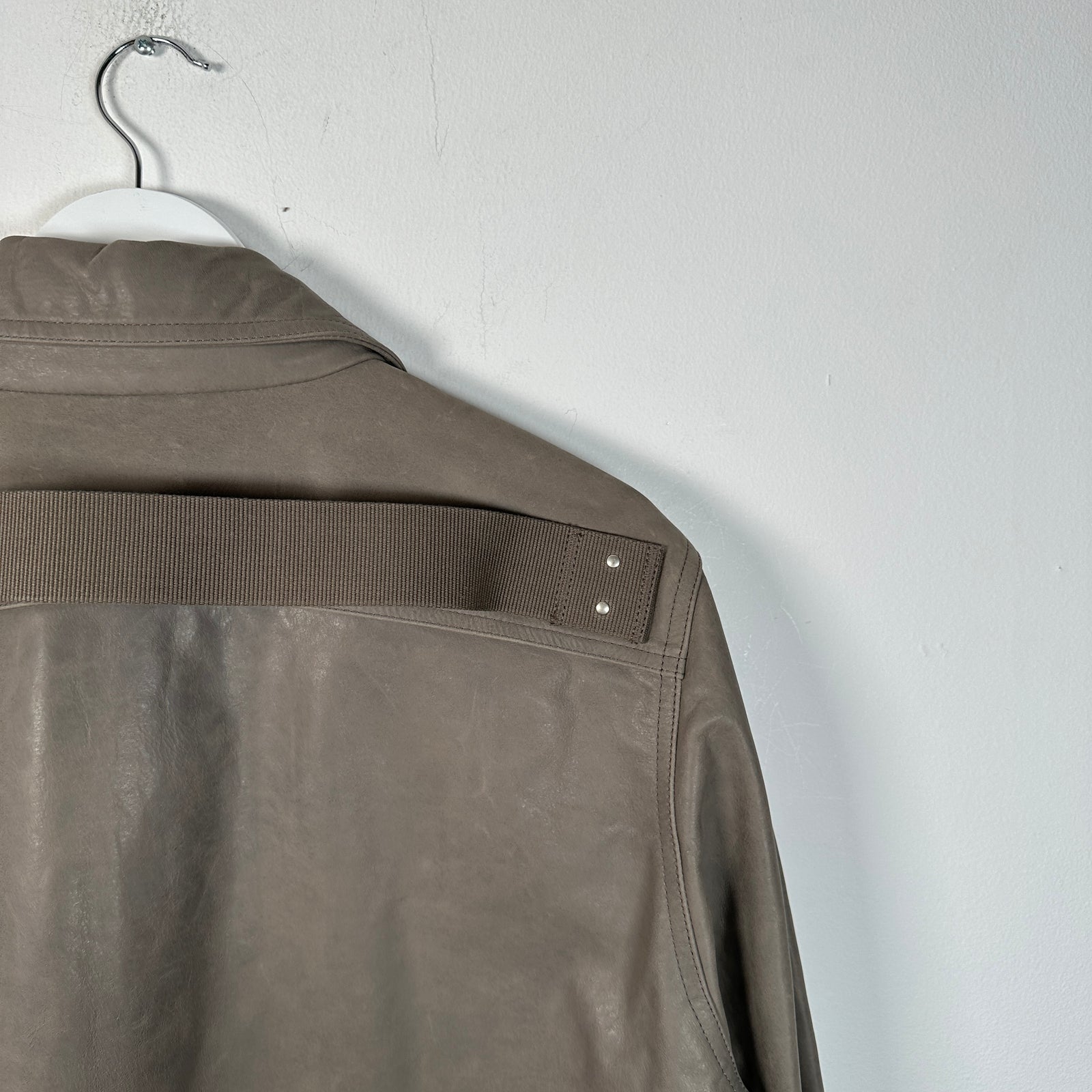 Rick Owens SS24 Lido Dust Leather Jacket Size 50