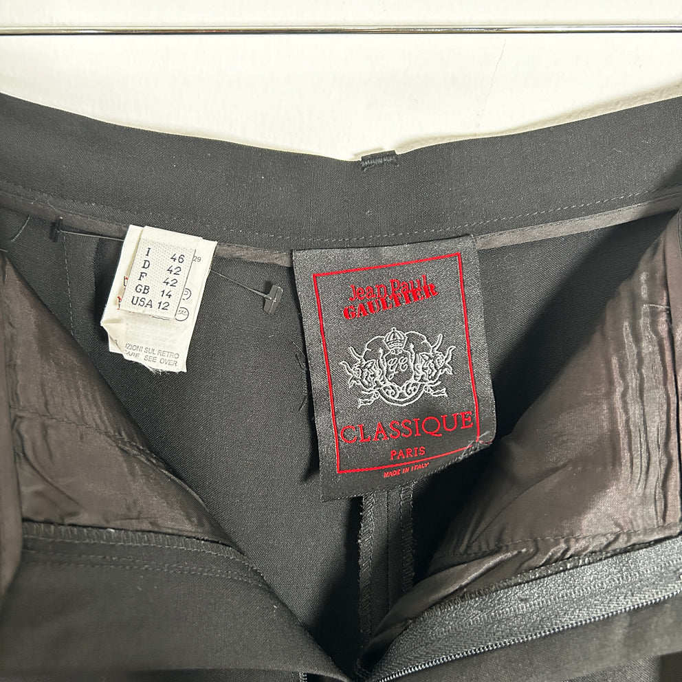 Jean Paul Gaultier Black Baggy Trousers Size 31