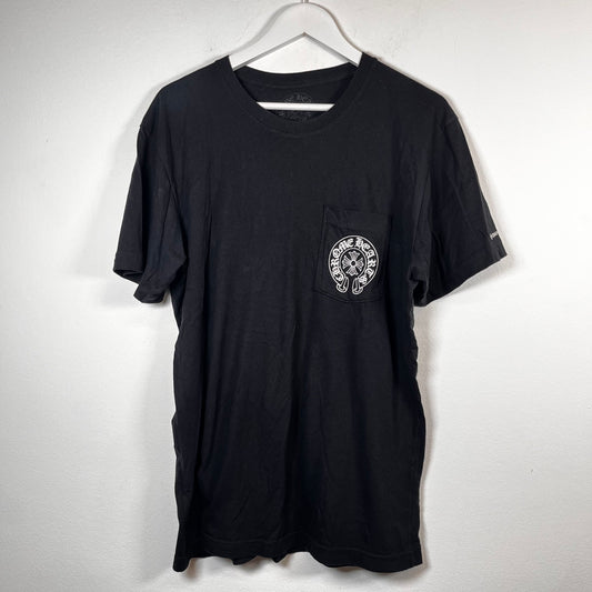 Chrome Hearts Black Scroll Pocket Tee Sz L