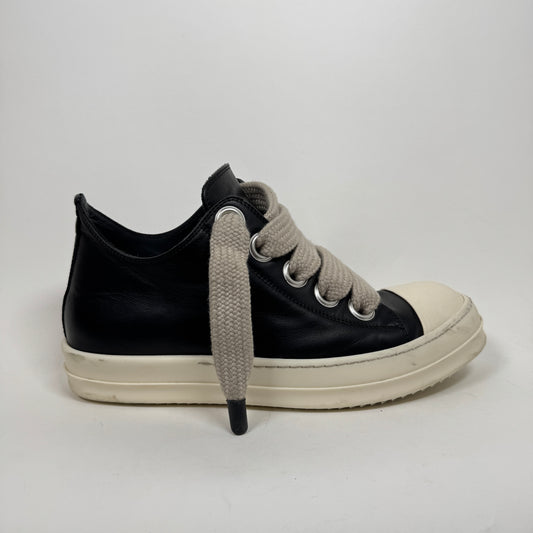 Rick Owens Black/Milk Jumbo Lace Low Ramones Size 42