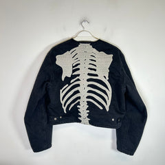 Kapital Kountry Black Denim Motorcross Jacket Size 3