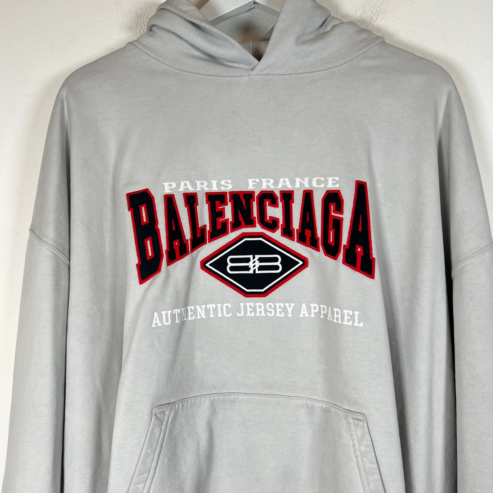 Balenciaga Dirty White Authentic Jersey Apparel Hoodie Size S