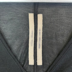 Rick Owens Black Double Layer Short Sleeve T-Shirt Size L