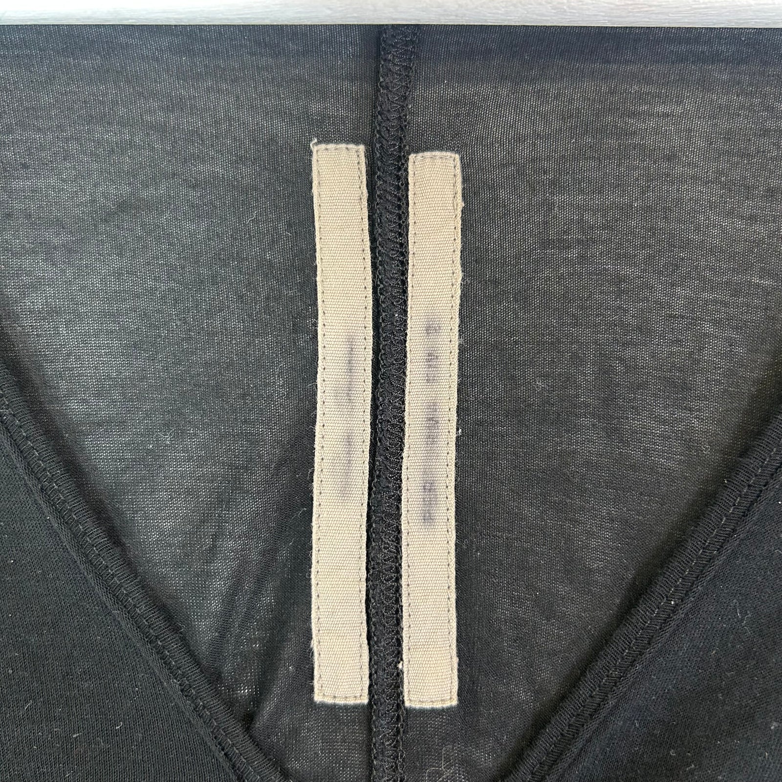Rick Owens Black Double Layer Short Sleeve T-Shirt Size L