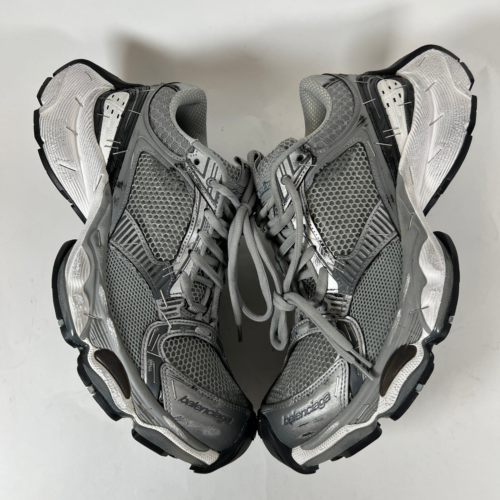 Balenciaga Grey/Silver Stapler Runner Size 41