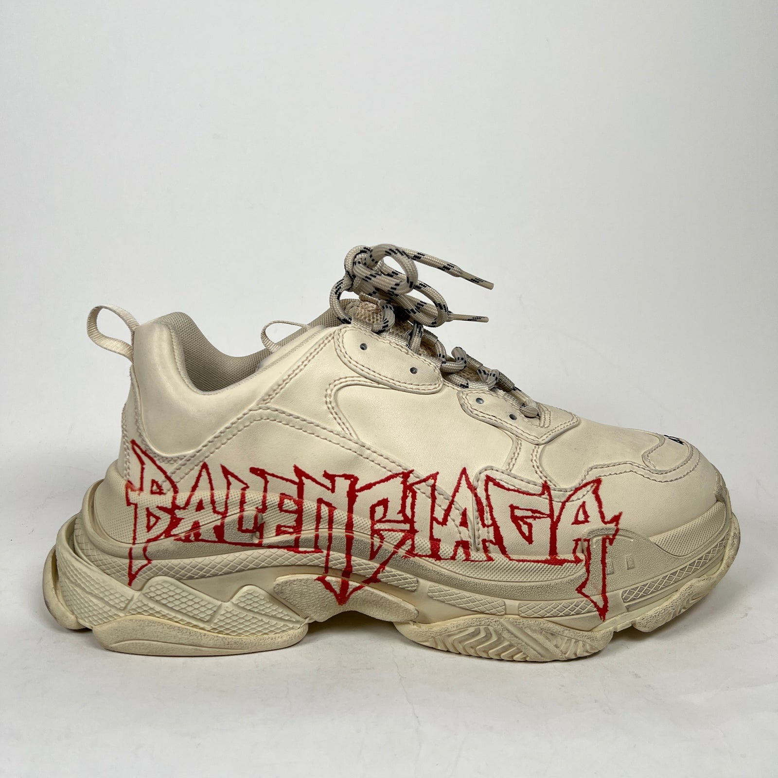 Balenciaga Cream DIY Metal Triple S Sneaker Size 43