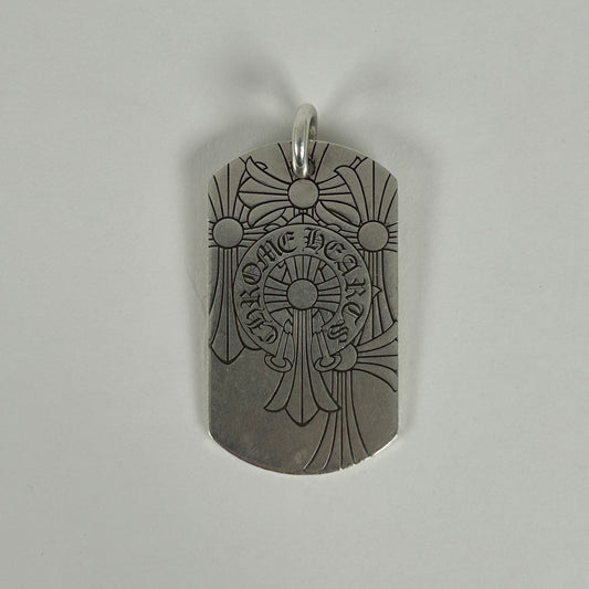Chrome Hearts Cemetery Cross Dog-Tag Pendant