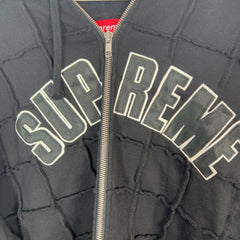 Supreme Reverse Patchwork Zip-Up Light Jacket