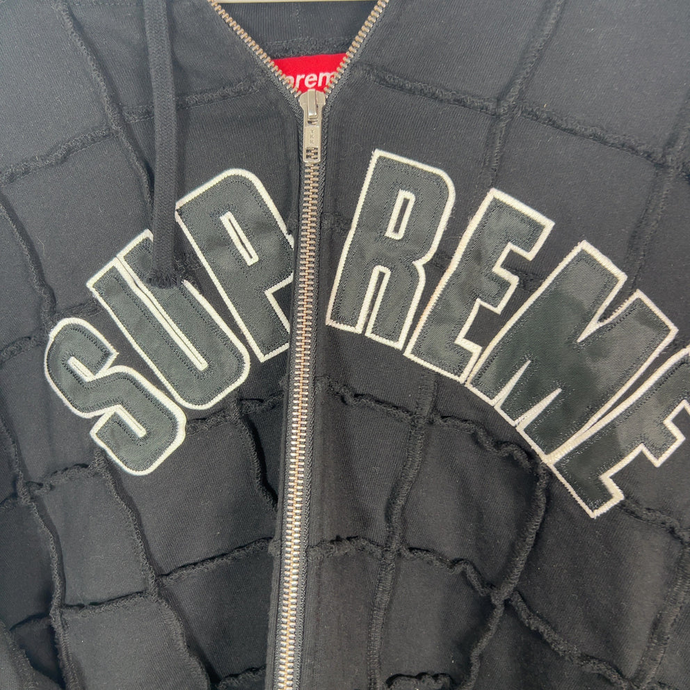 Supreme Reverse Patchwork Zip-Up Light Jacket