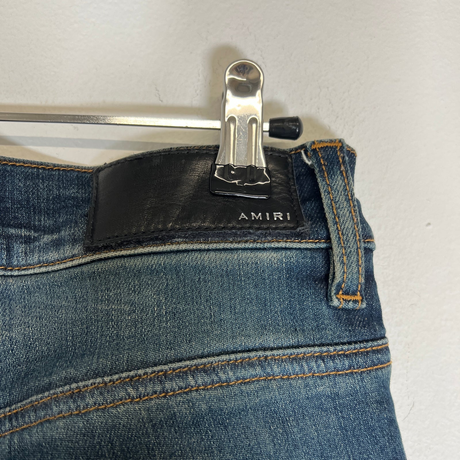Amiri Dark Wash Indigo Distressed Jeans Size 30
