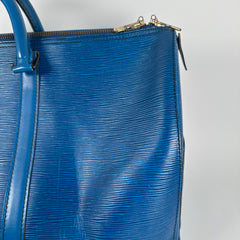 Louis Vuitton Blue Epi Leather Duffle Keepall Size 45