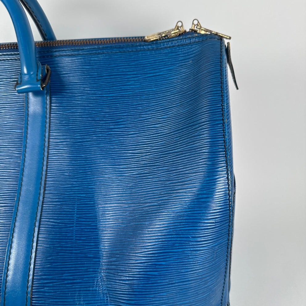 Louis Vuitton Blue Epi Leather Duffle Keepall Size 45