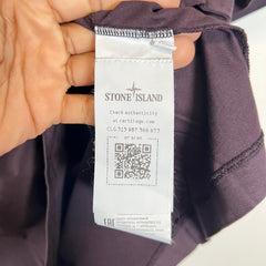 Stone Island Burgundy Compass Logo T-Shirt Size M