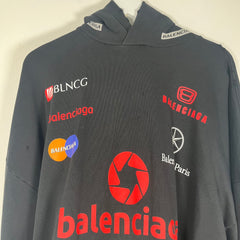 Balenciaga Black 'Top League' Hoodie Size 3