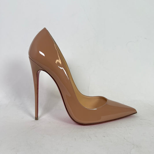 Christian Louboutin Nude Patent Kate 120 Heels Size 41
