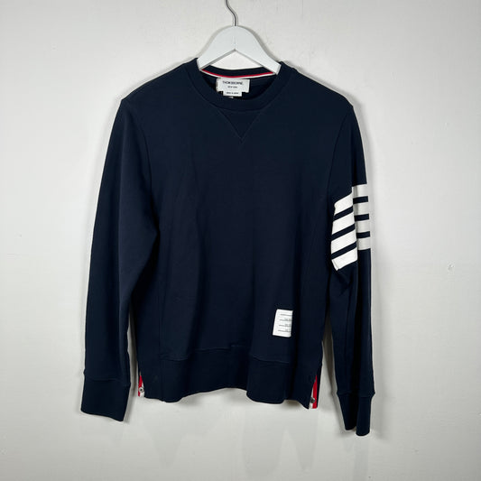 Thom Browne Navy 4 Bar Crewnneck Size 2