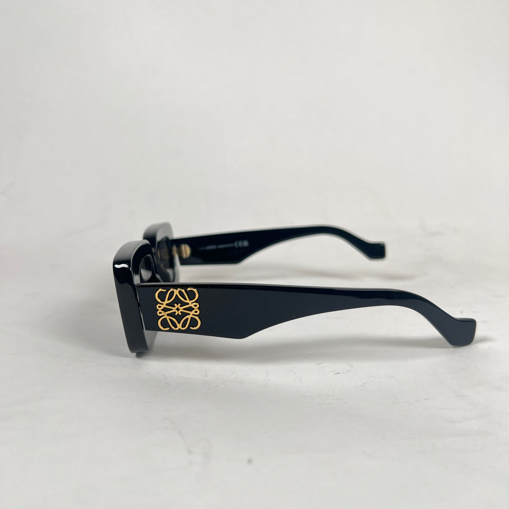 Loewe Black Anagram Rectangular Sunglasses