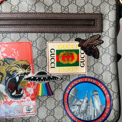 Gucci GG Monogram Courrier Patch Messenger Bag