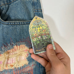 Who Decides War ROYGBIV Fusion Embroidered Denim Jeans Size 30