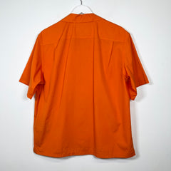 Prada Orange Poplin Button Up Shirt Size L