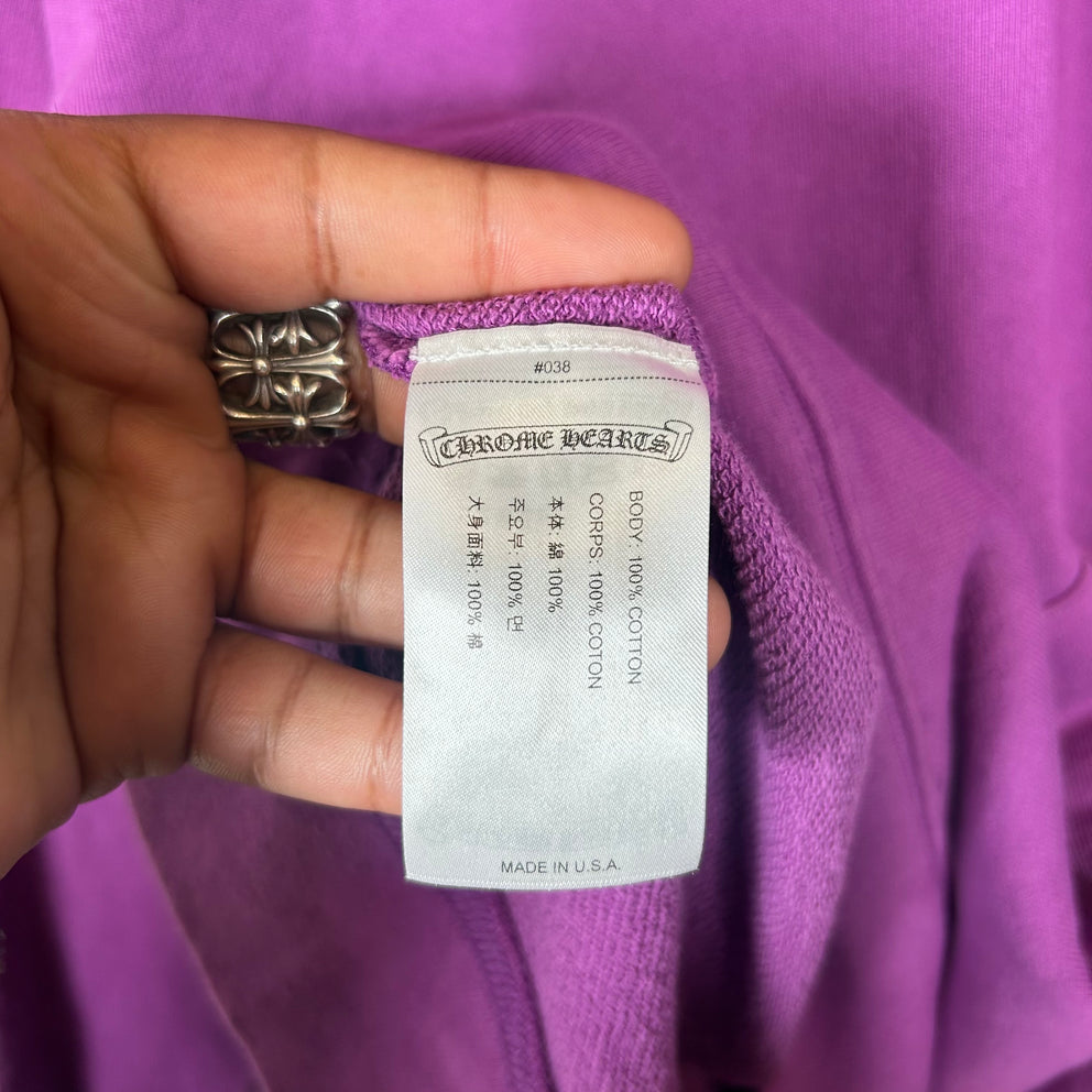Chrome Hearts Purple Matty Boy I Want More Not Less Hoodie Size XL