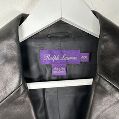 Ralph Lauren Purple Label Lambskin Leather Blazer Size 42R