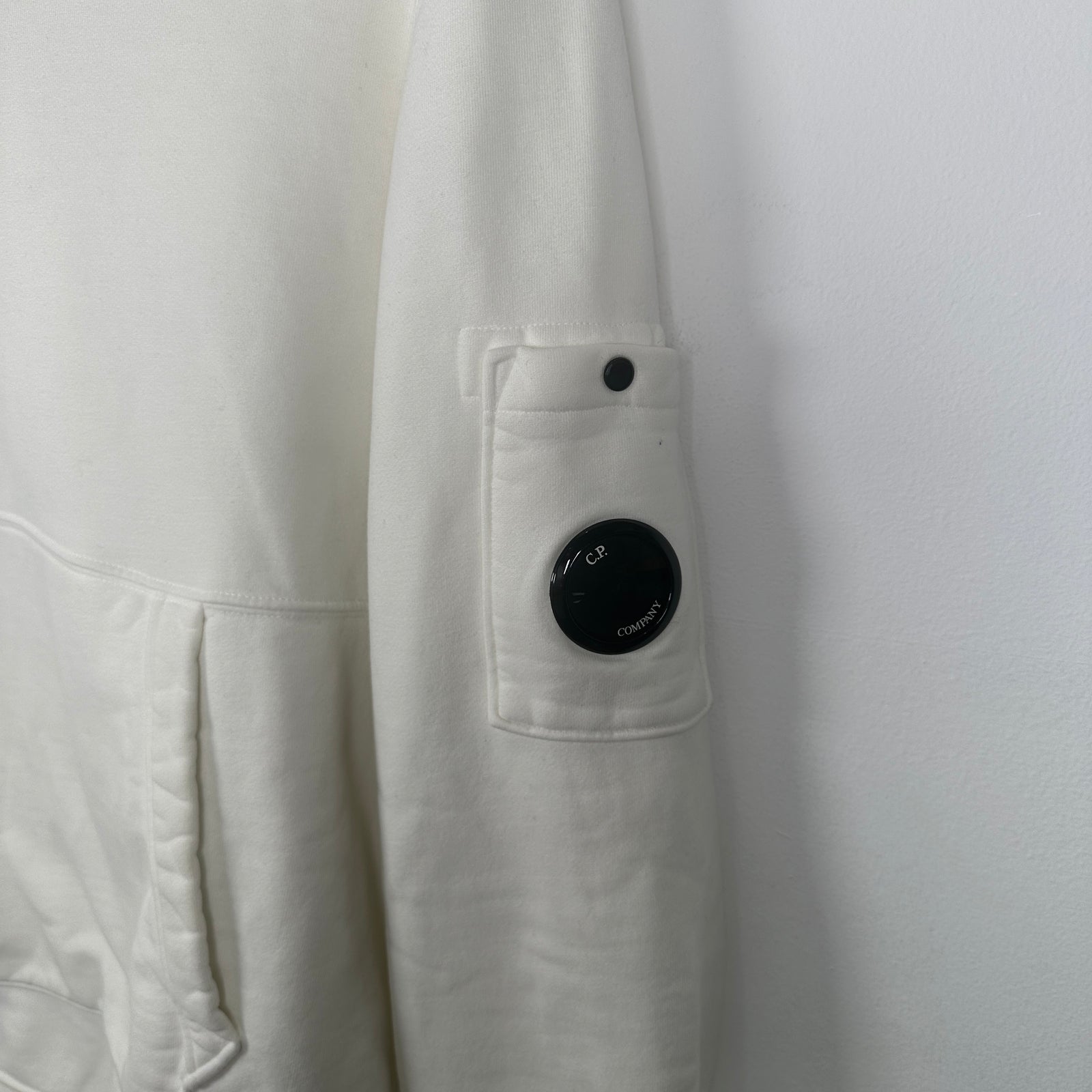 C.P. Company White Hoodie Size M
