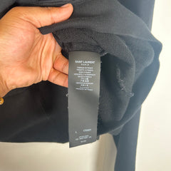 Saint Laurent Black Logo Hoodie Size L