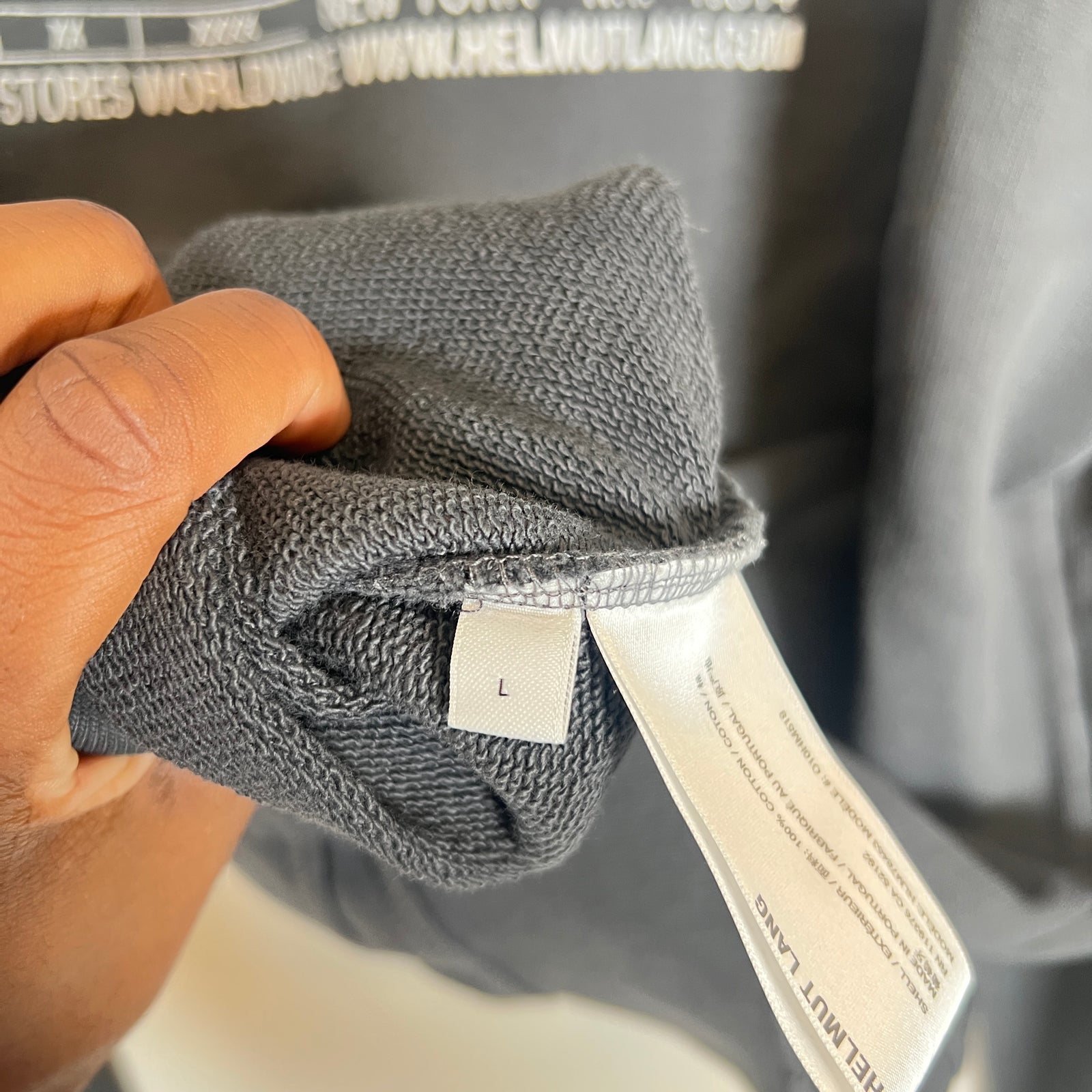 Helmut Lang Vintage Black Meatpacking Hoodie Size L