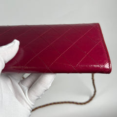 Chanel Burgundy Calfskin Flap Wallet