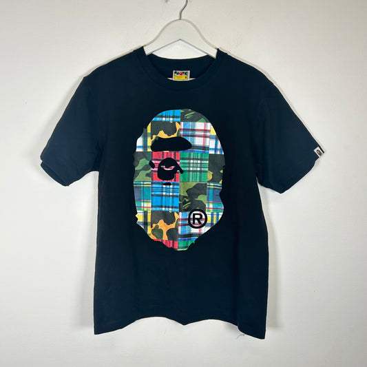 Bape Multicolor Pattern Ape Head T-shirt Size M