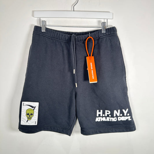 Heron Preston Black Logo Print Shorts Size S