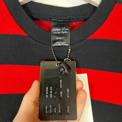 Number Nine Red/Black Striped Tee Sz 1
