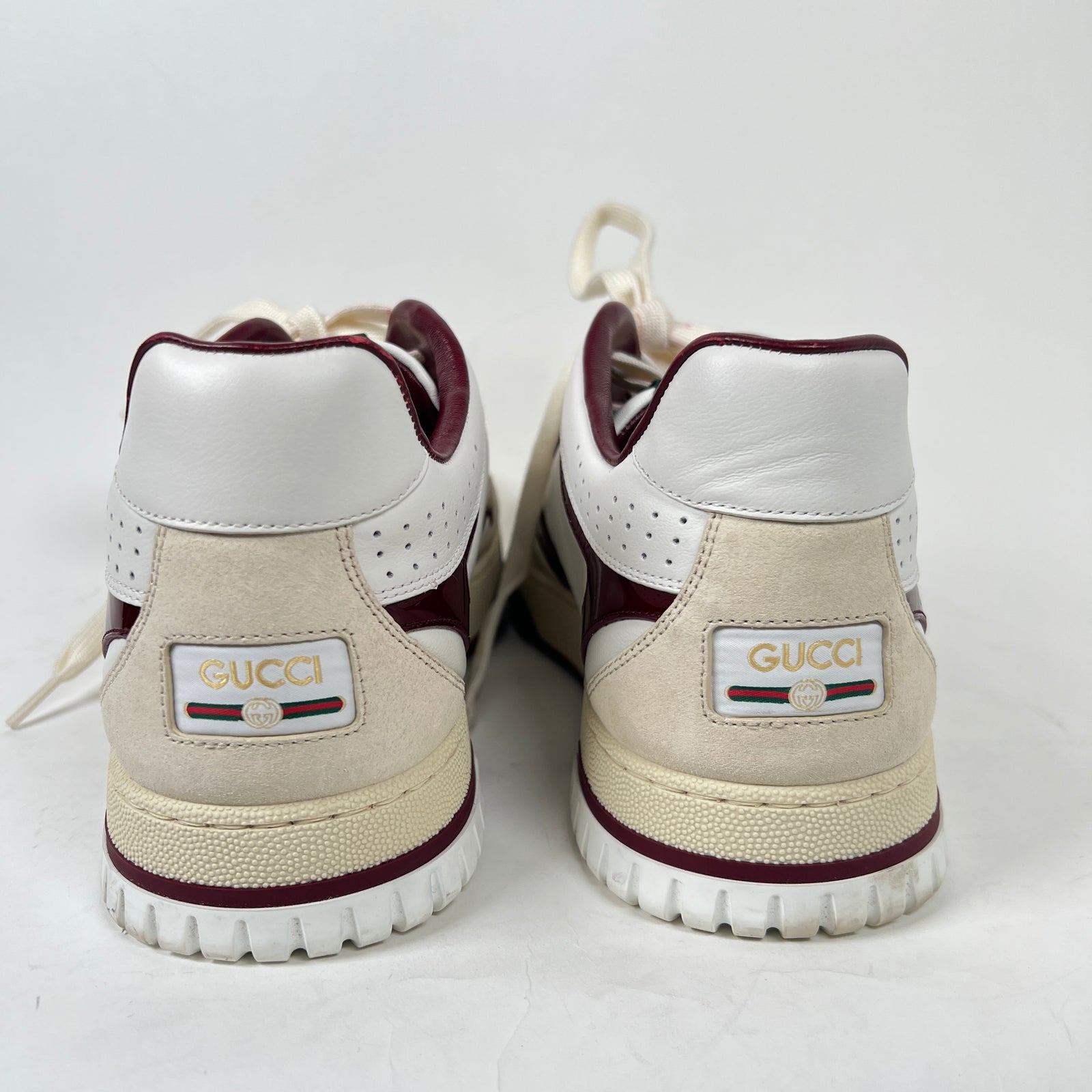 Gucci White/Maroon Re-Web Sneaker Size GG 11